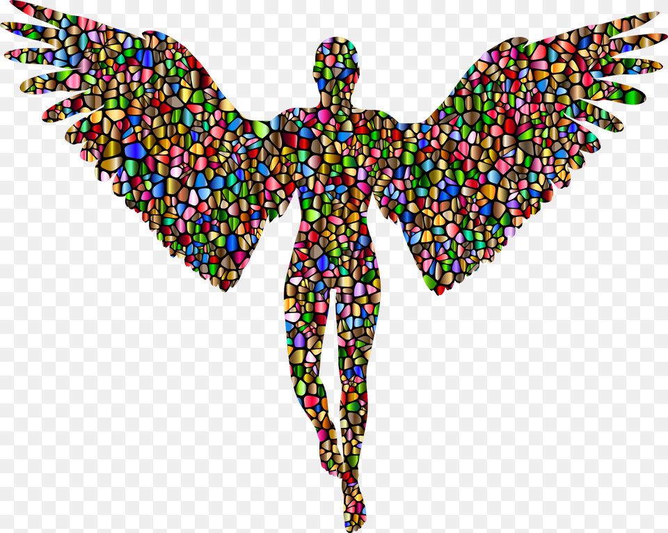Male Angel Silhouette, Art, Baby, Mosaic, Person Free Transparent Png