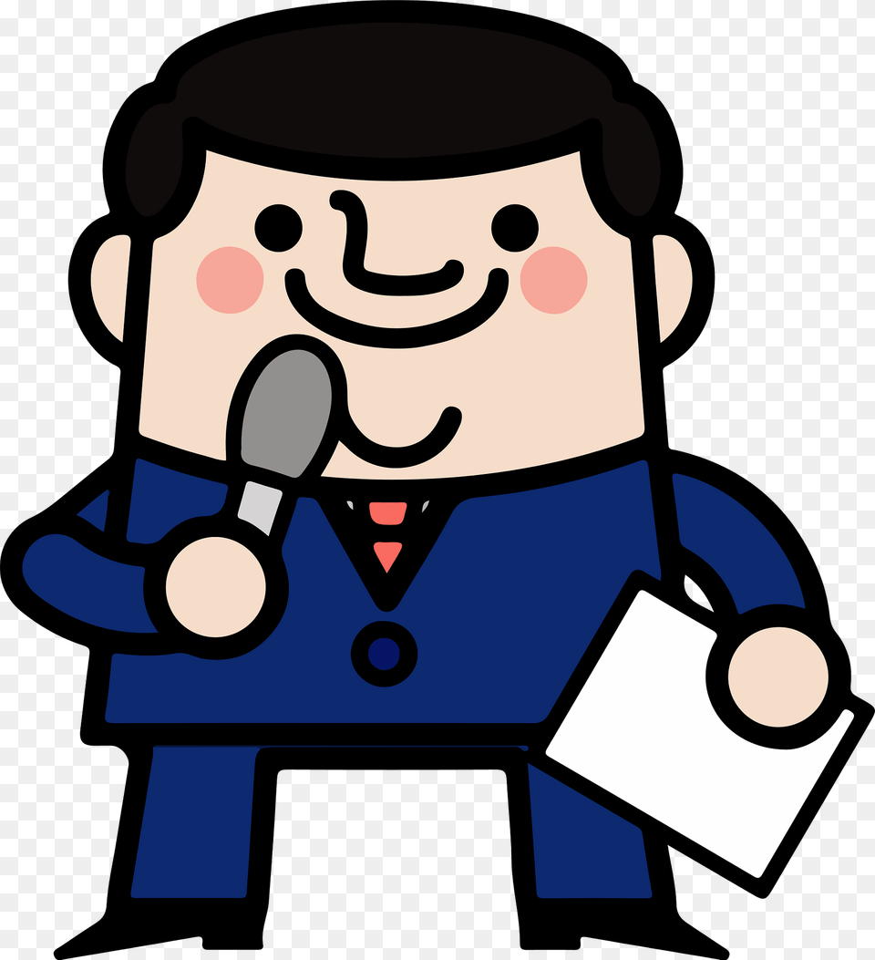 Male Announcer Reporter Clipart, People, Person, Performer Free Png