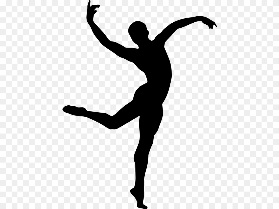 Male Ballet Dancer Ballet Man Ballerina Dancer Silhouette Male Ballet Dancer, Gray Free Png Download
