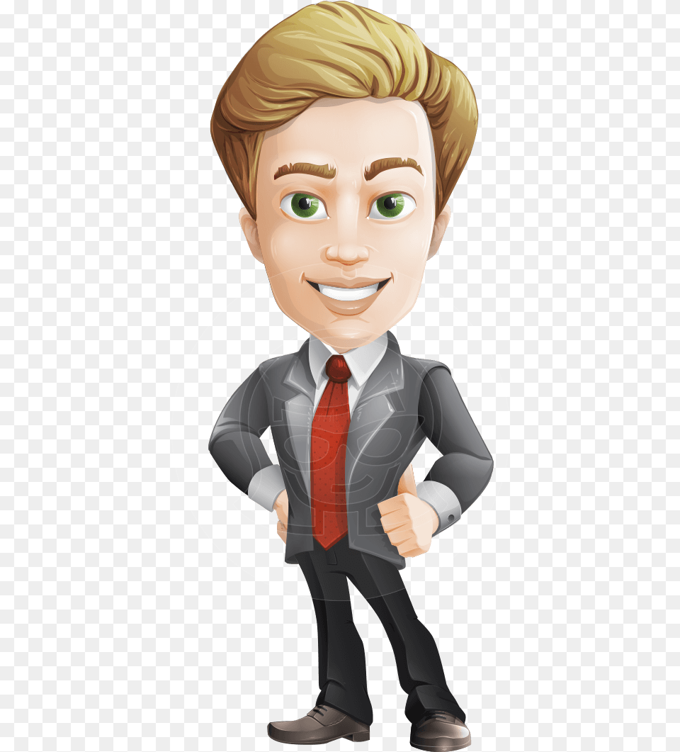 Male Cartoon Character Elegant Blond Man Vector Handsome Cartoon Characters, Accessories, Photography, Tie, Formal Wear Png Image