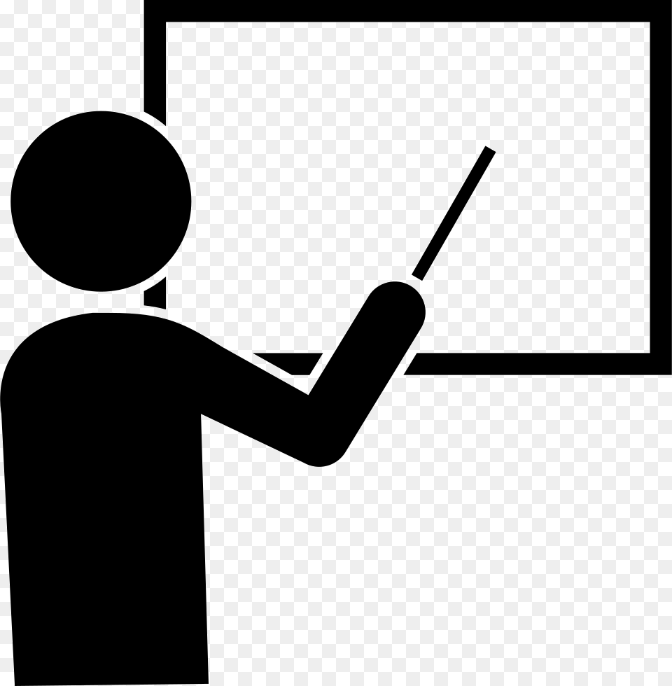 Male Cartoon Pointing To White Board Stick Figure Teacher Clipart, Silhouette, Stencil, People, Person Png Image