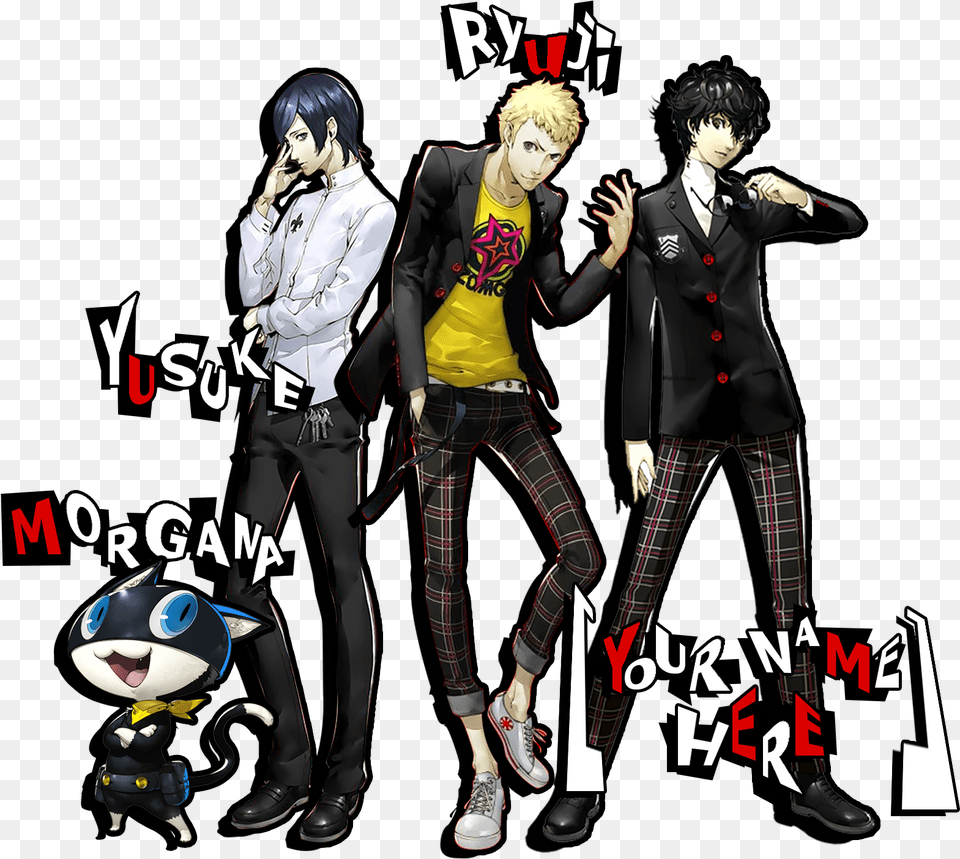 Male Characters Persona 5 Male Characters Hd, Book, Publication, Comics, Adult Free Transparent Png