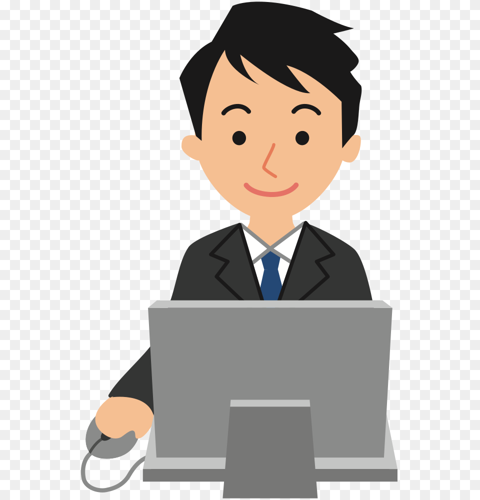 Male Computer User Computer User Clipart, Pc, Electronics, Laptop, Adult Free Png Download