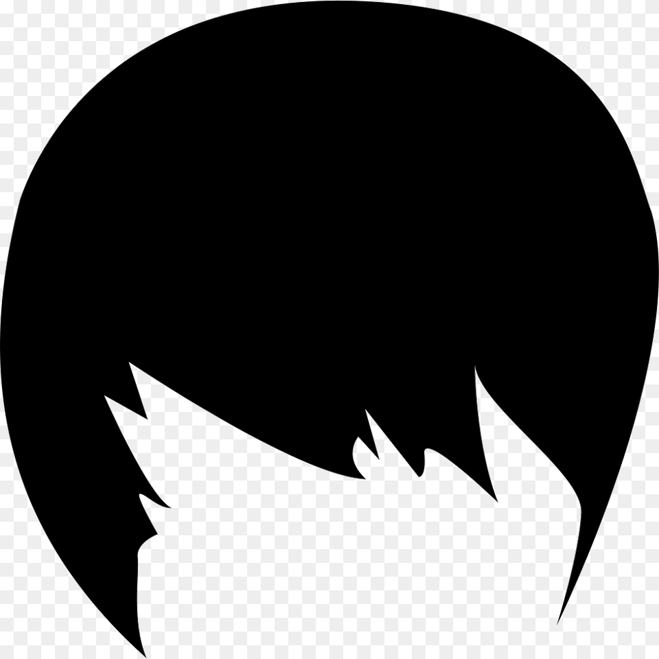 Male Dark Short Hair Shape Icon Download, Stencil, Logo, Animal, Fish Free Png