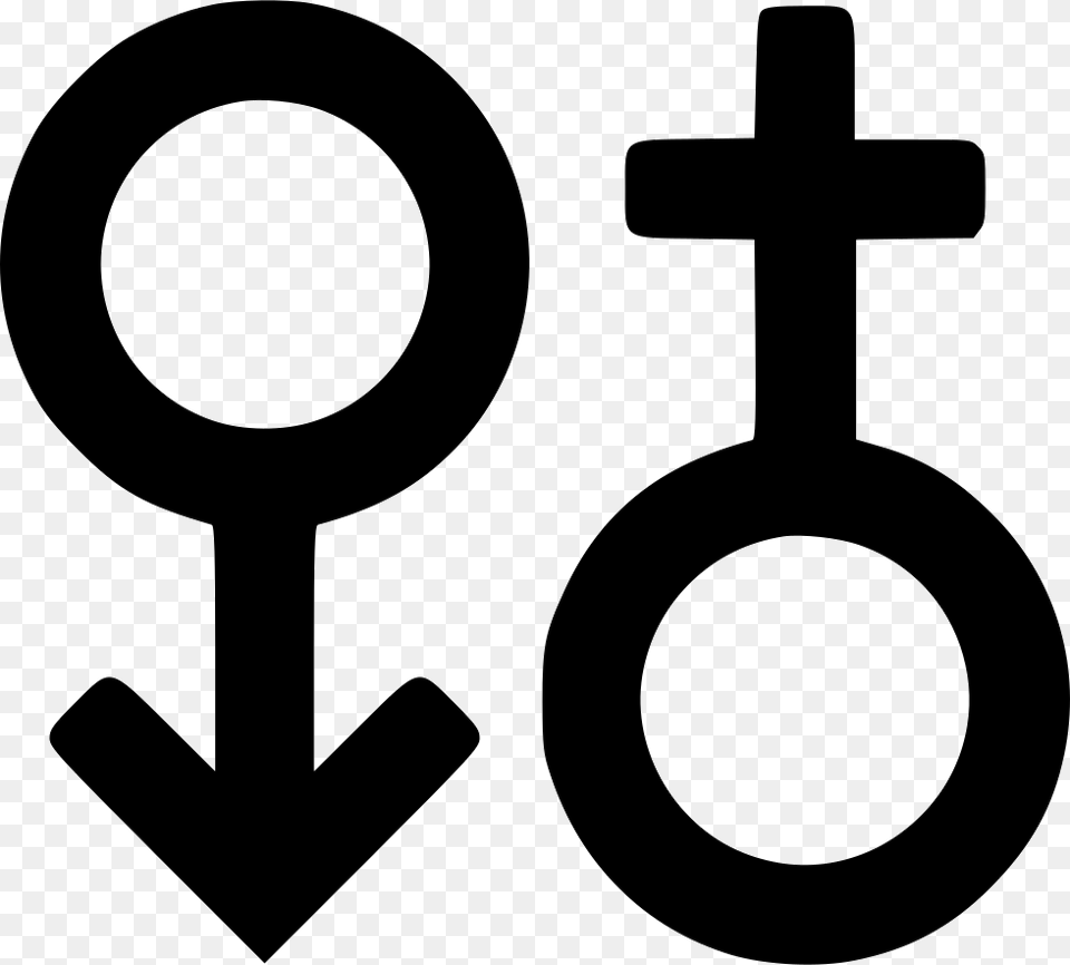 Male Female Sign Icon Download, Symbol, Cross, Text Png Image