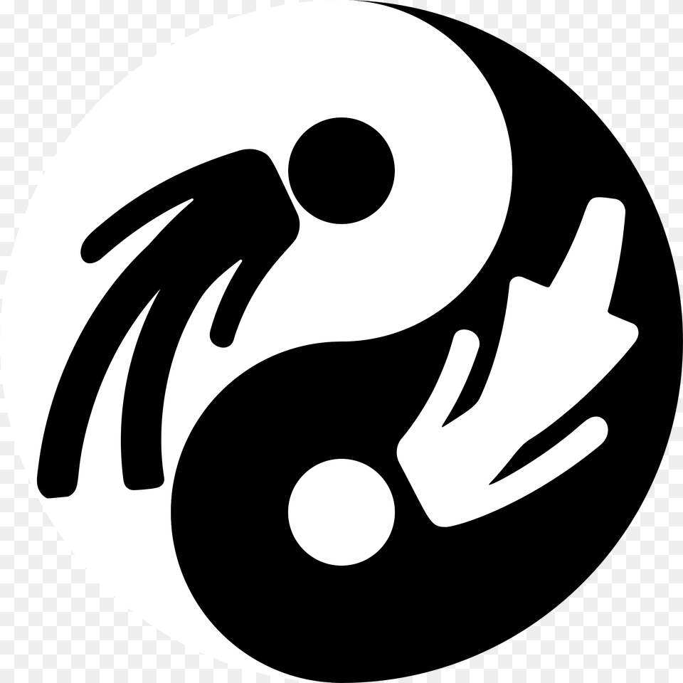 Male Female Yin Yang Clip Arts Male Female Yin Yang, Stencil, Symbol, Text Free Png Download