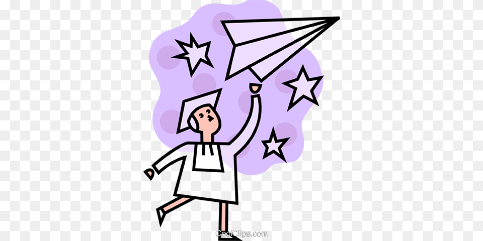 Male Graduate With Paper Airplane Royalty Vector Clip Art, People, Person, Star Symbol, Symbol Free Transparent Png