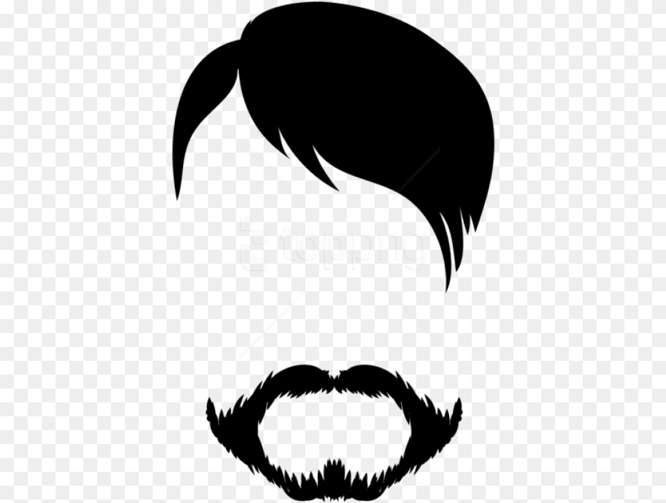 Male Hair And Beard Clipart Background Hd For Picsart, Logo Free Png