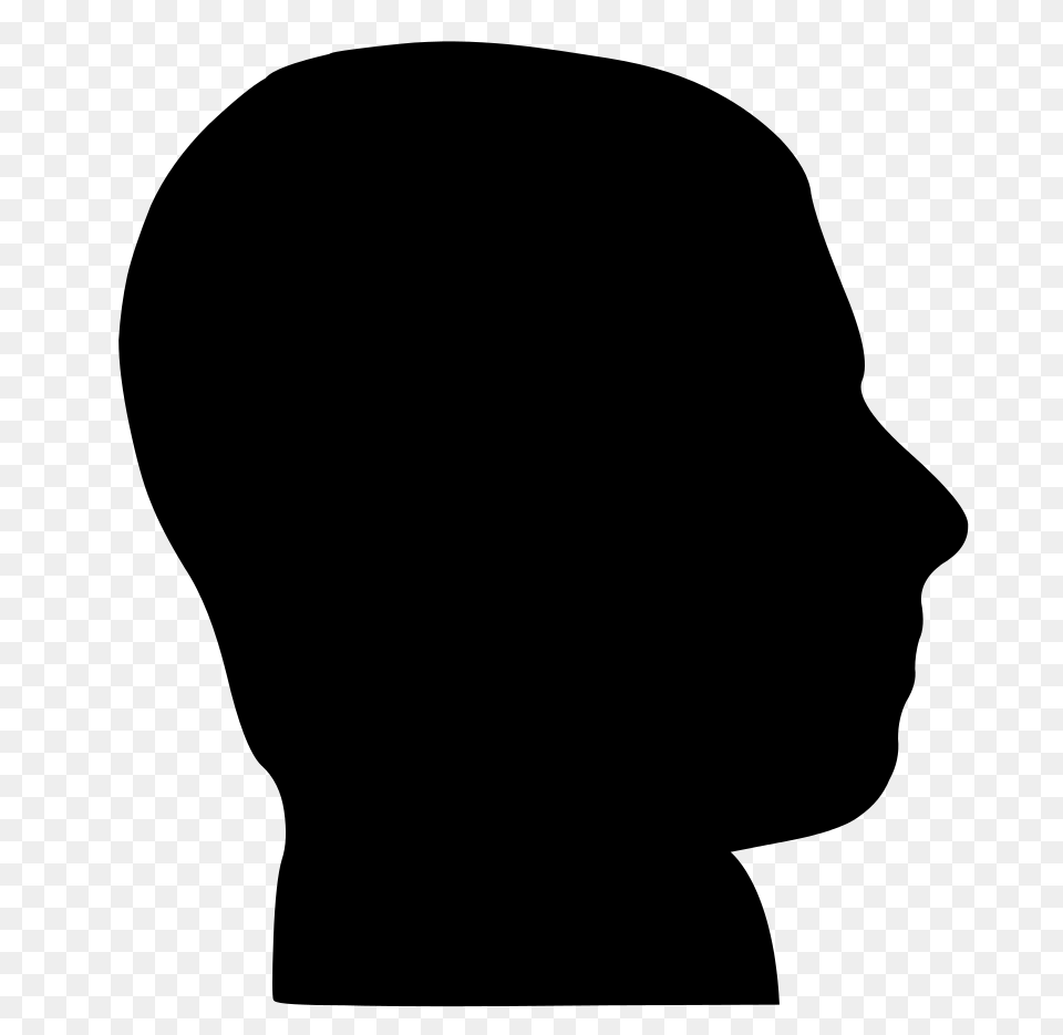 Male Head Silhouette, Gray Free Png