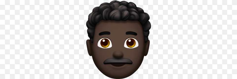 Male Health Worker Dark Skin Emoji, Face, Head, Person, Photography Free Png Download