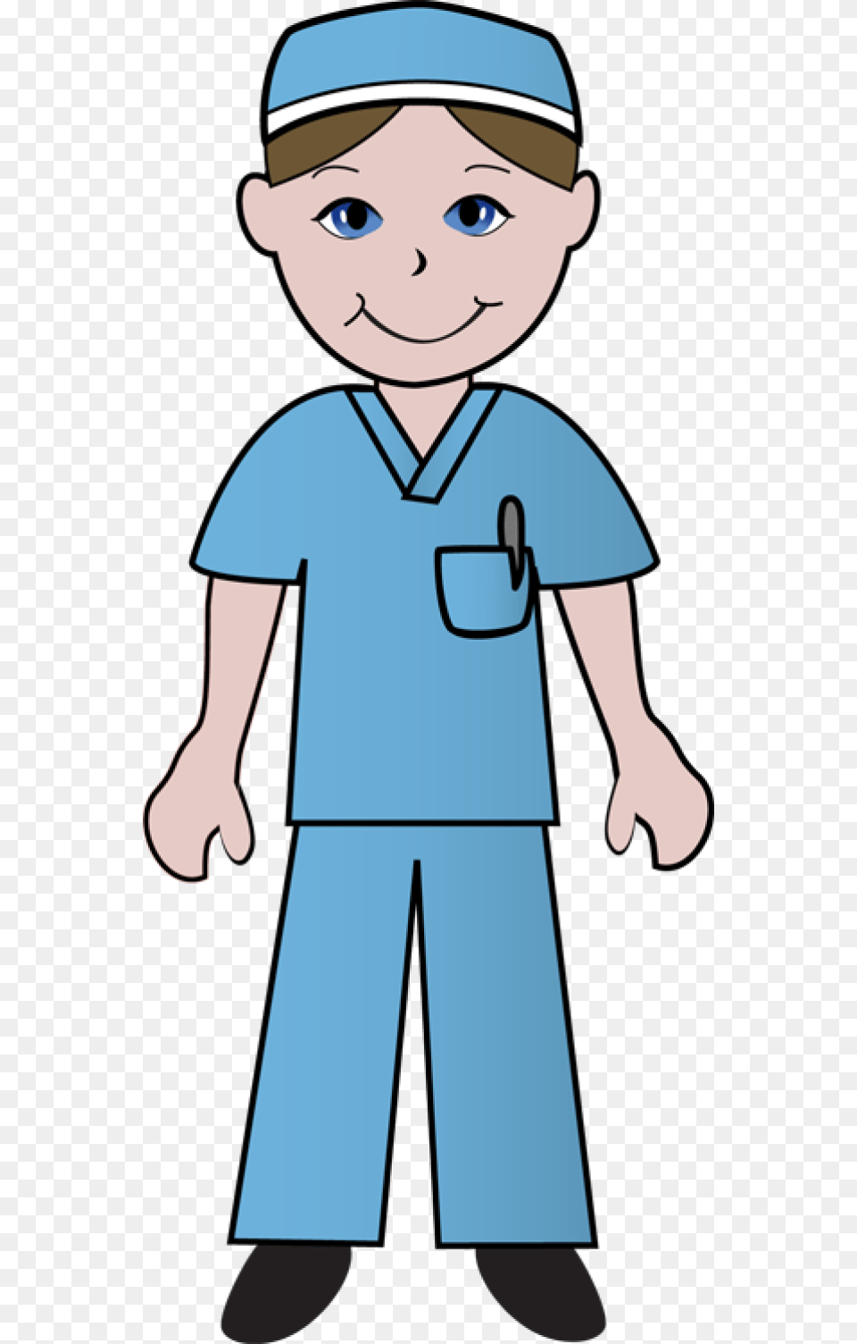 Male Nurse Clipart Doctor In Scrubs Clipart, Baby, Person, Face, Head Free Transparent Png