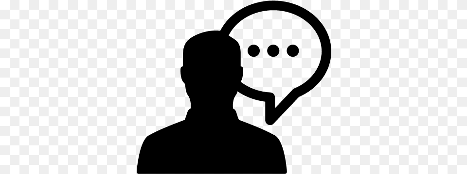 Male Silhouette Talking Vector Speaking Silhouette, Gray Free Transparent Png