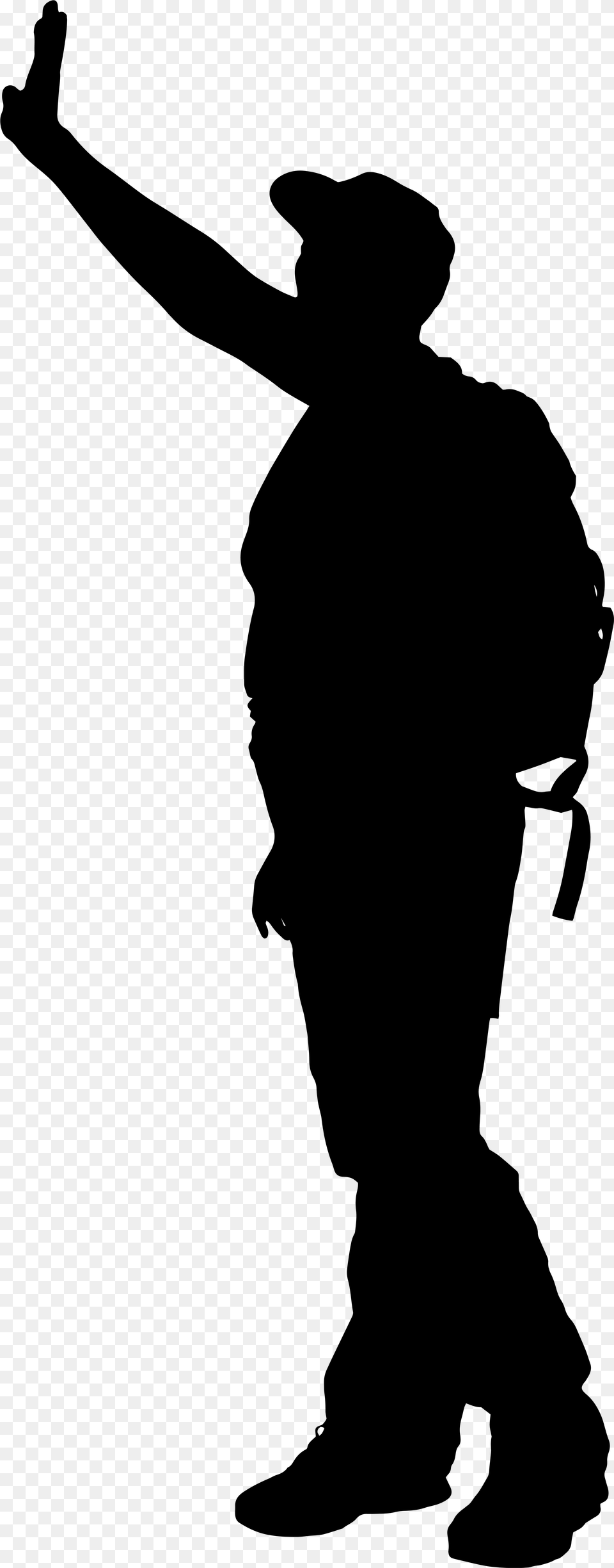 Male Silhouette Tourist Silhouette, Gray Png Image
