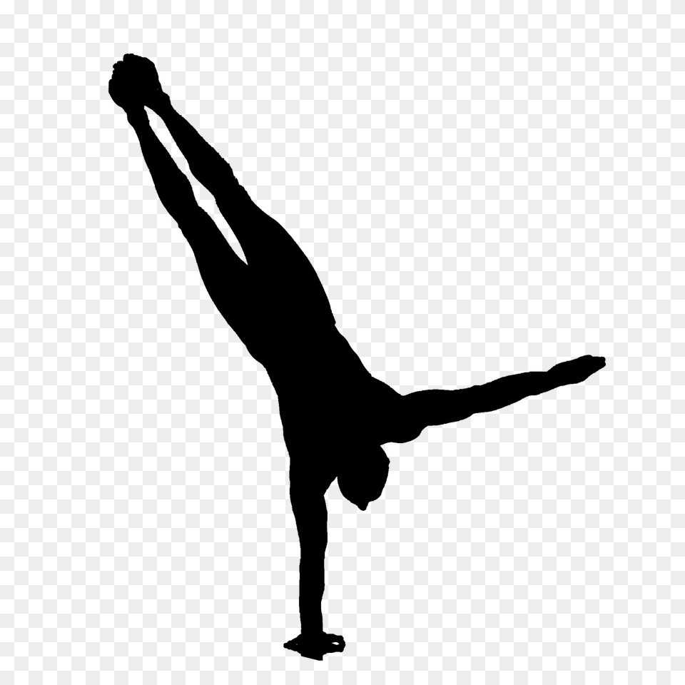Male Siloute Flipping, Gray Free Transparent Png