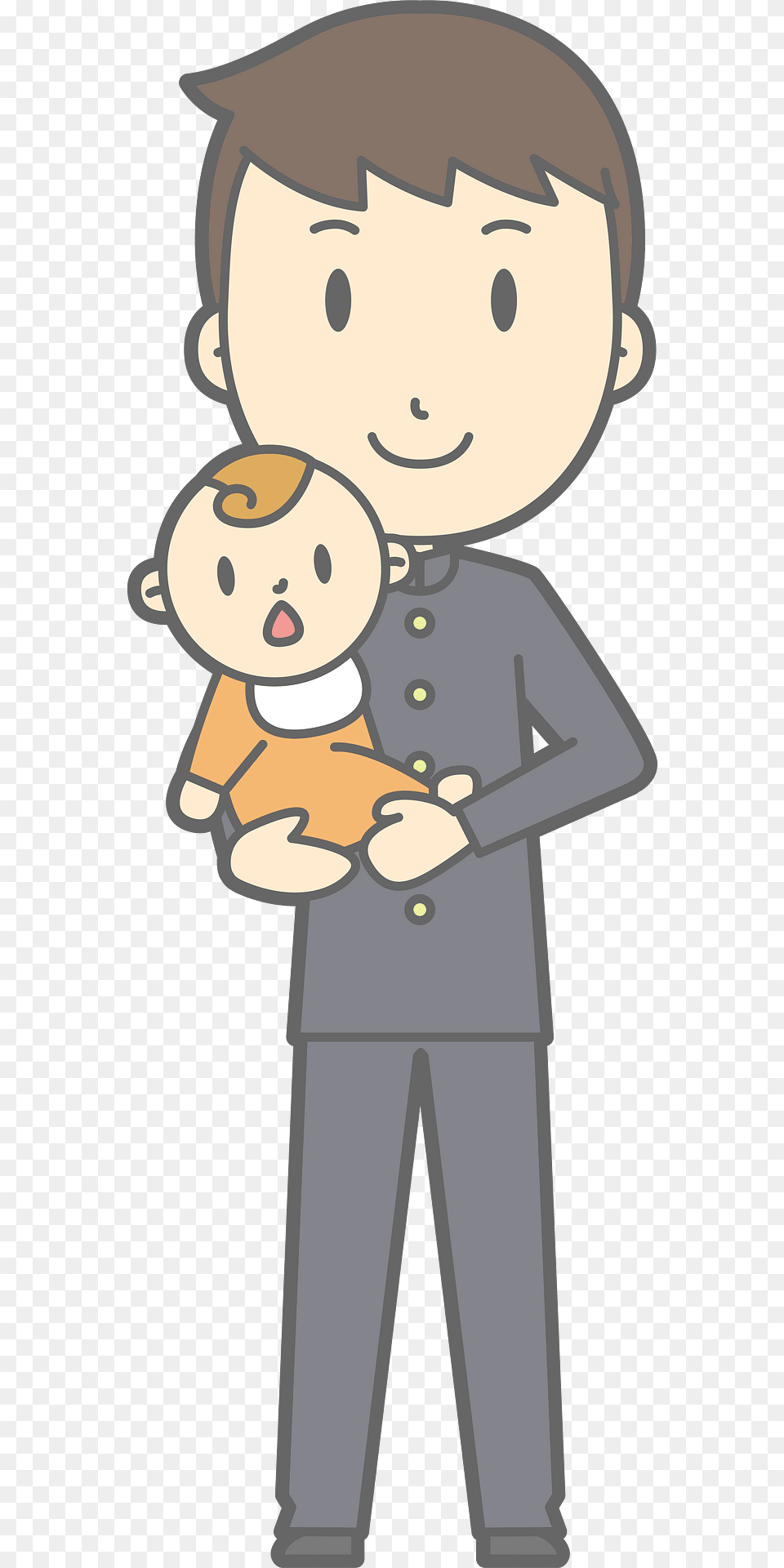 Male Student Baby Clipart, Book, Comics, Publication, Person Png Image