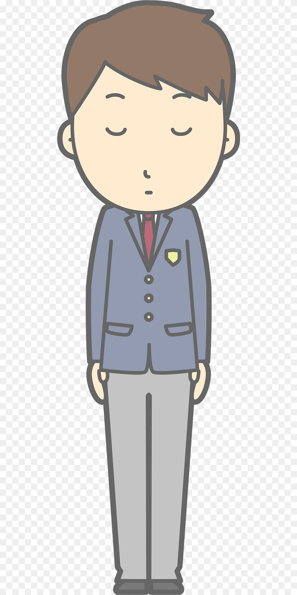 Male Student Bow Clipart, Person, Face, Head, Book Png Image