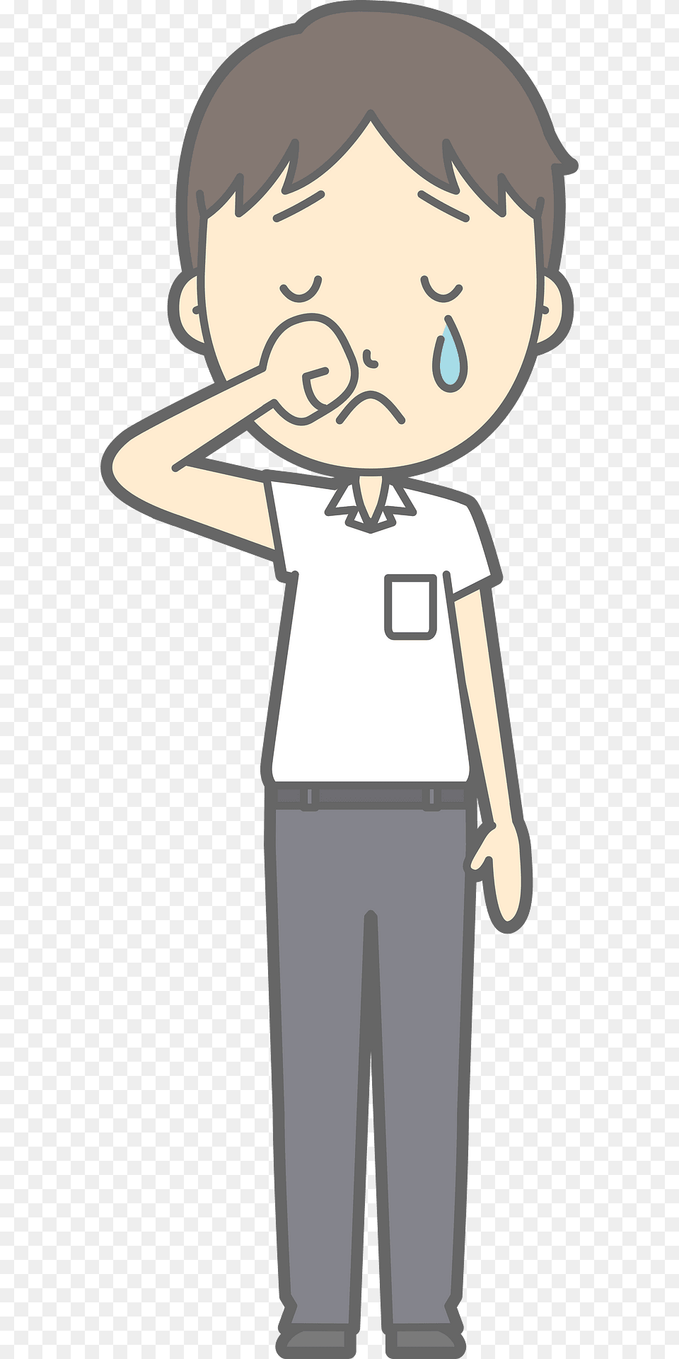 Male Student Cry Clipart, Book, Comics, Publication, Person Free Png Download