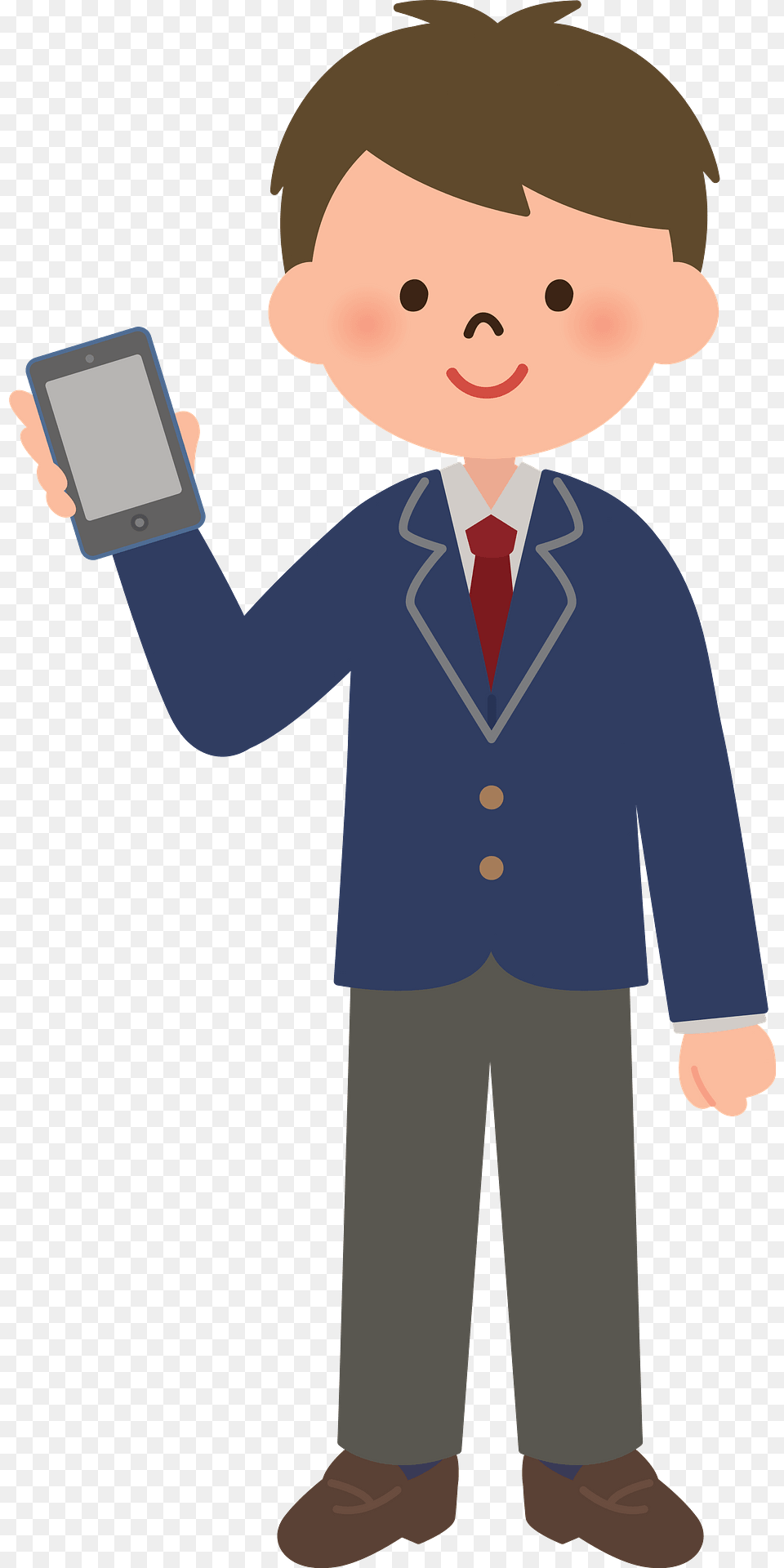 Male Student Is Holding His Smartphone Clipart, Computer, Electronics, Person, Face Png