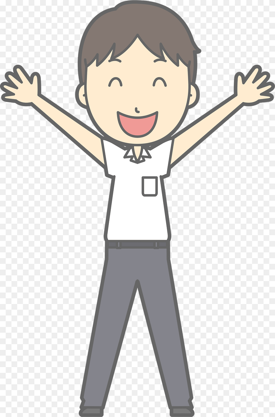 Male Student Joy Clipart, Person, Face, Head, Book Png Image