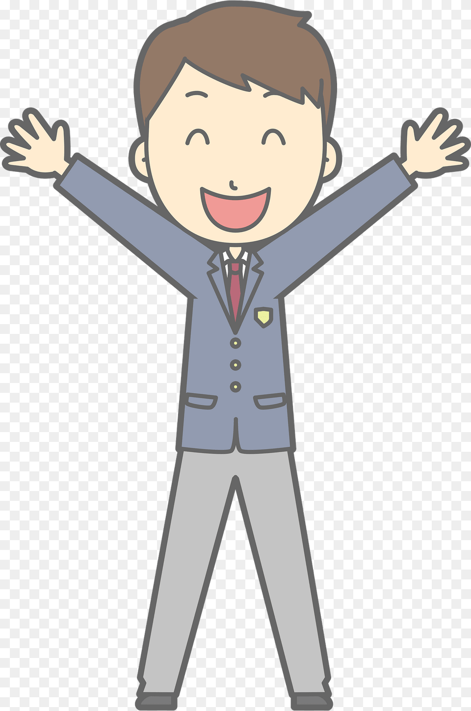 Male Student Joy Clipart, Book, Comics, Person, Publication Png Image