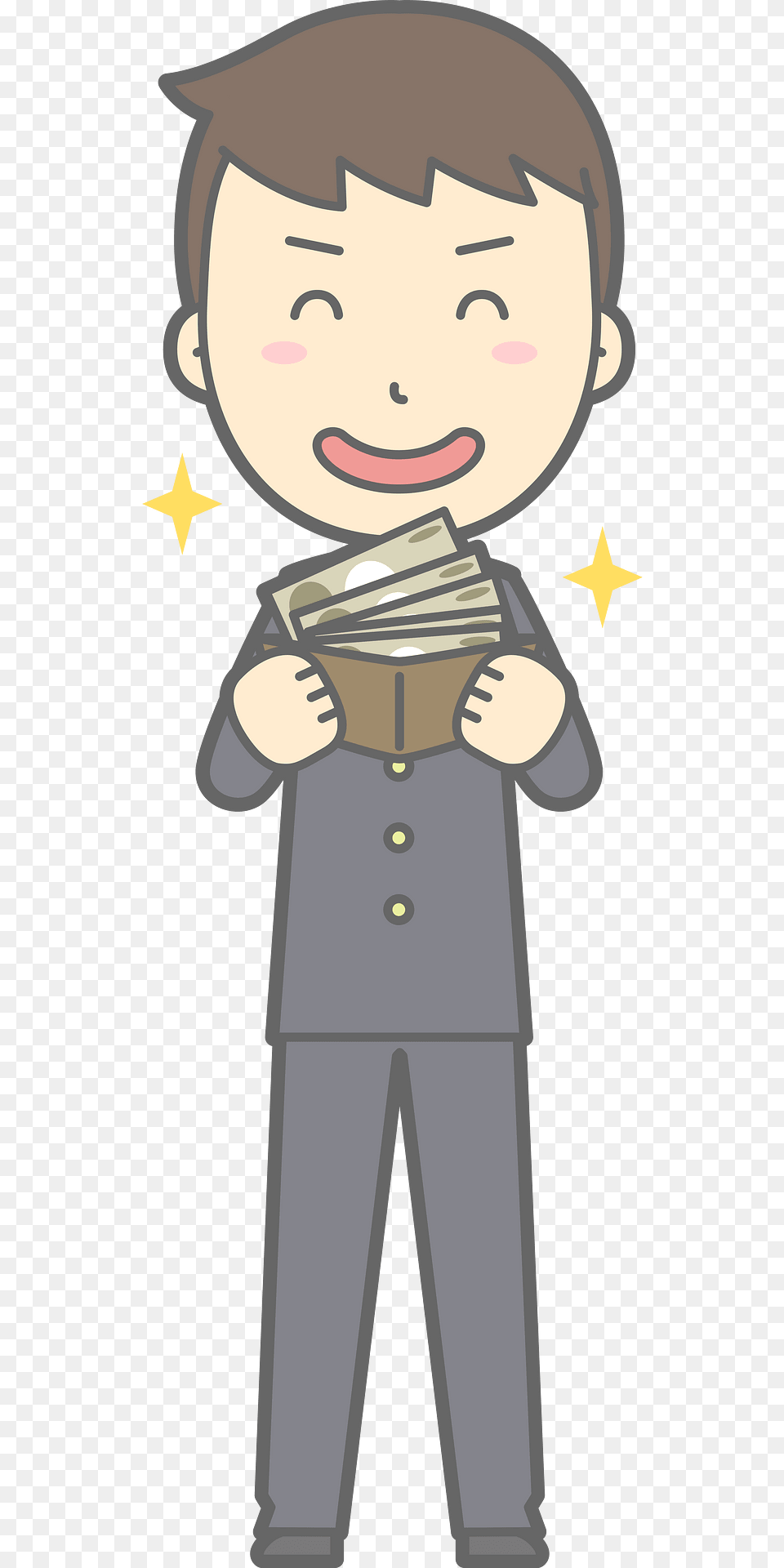 Male Student Rich Clipart, Book, Comics, Publication, Person Free Png