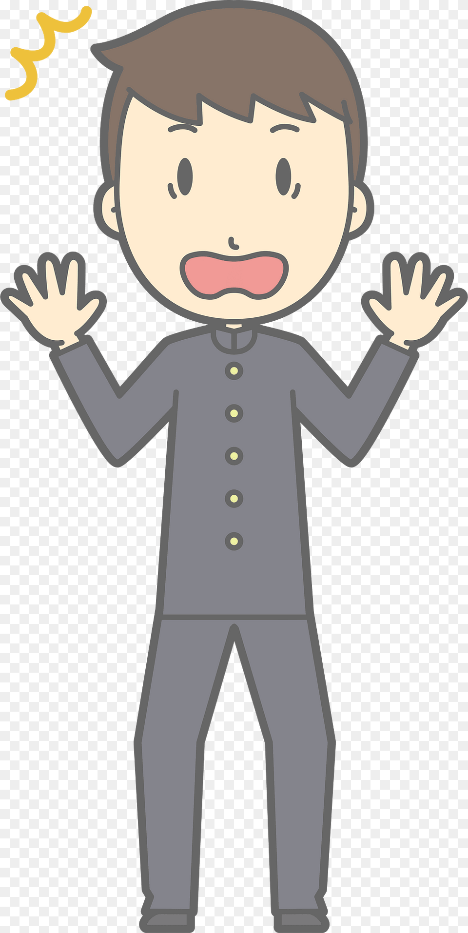 Male Student Surprised Clipart, Baby, Person, Face, Head Png