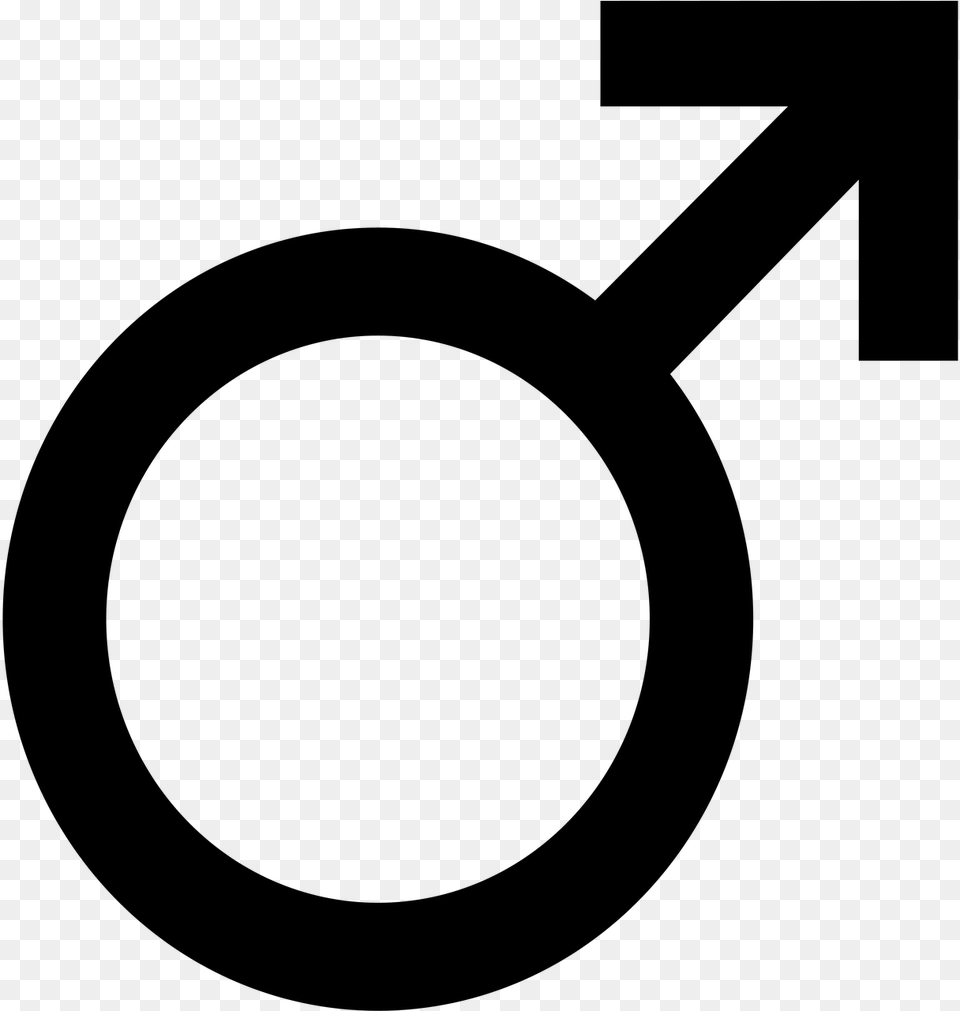 Male Symbol, Gray Free Png Download