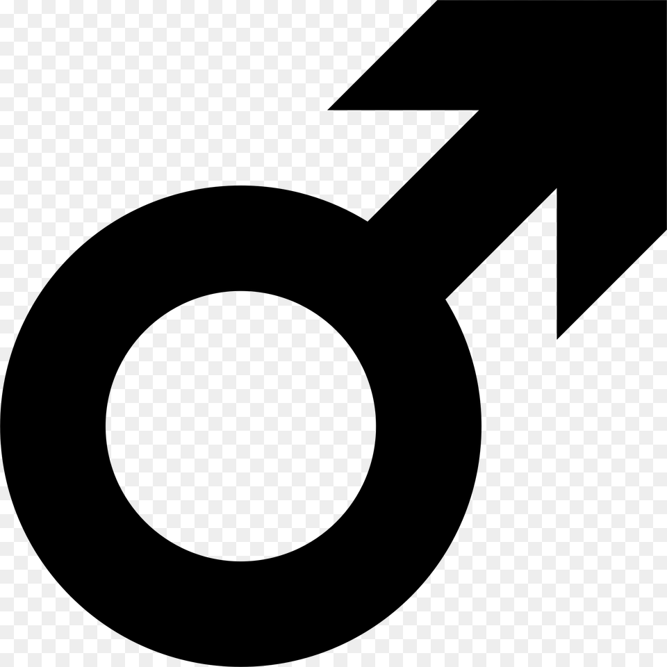 Male Symbol, Gray Png