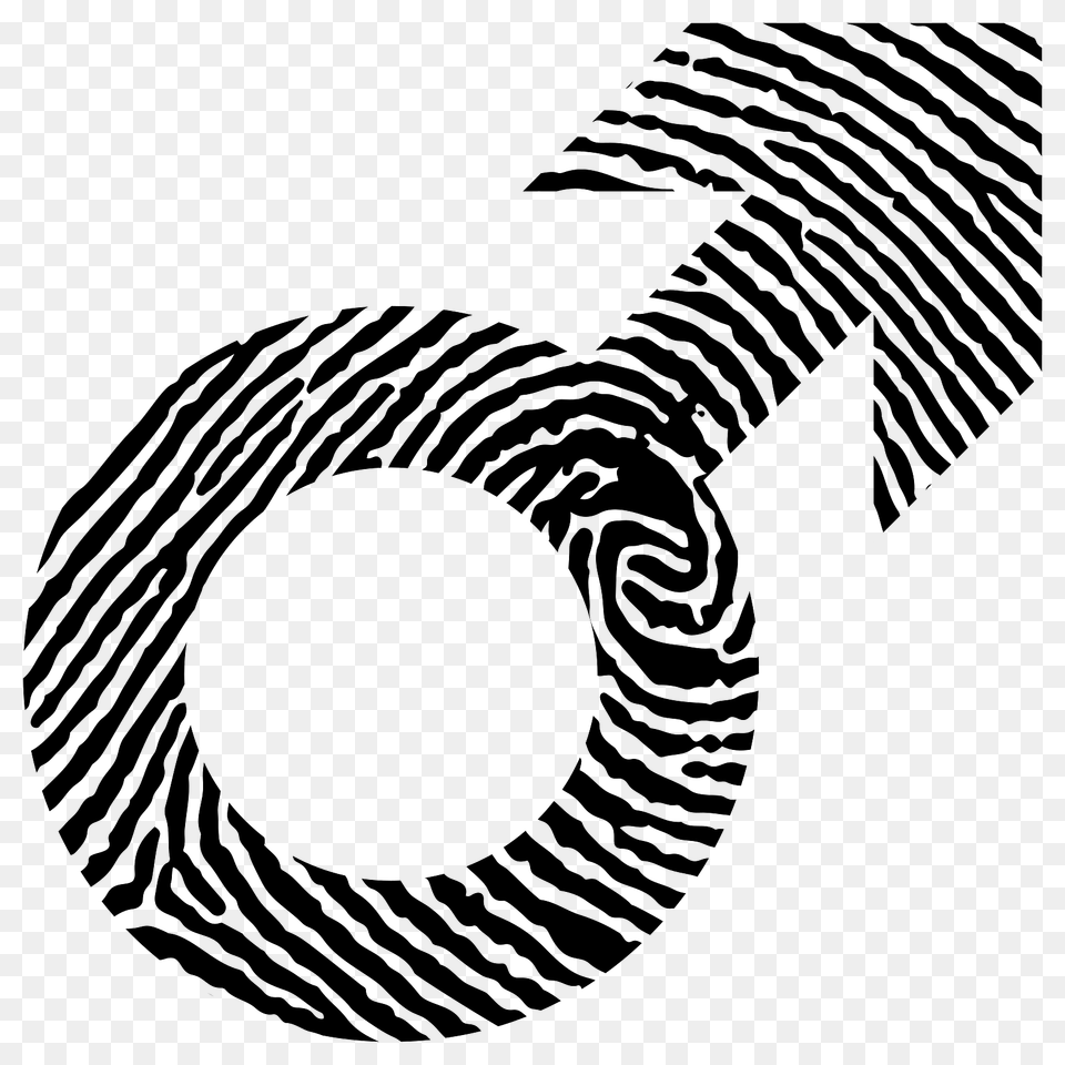 Male Symbol Fingerprint, Animal, Mammal, Wildlife, Zebra Free Png Download