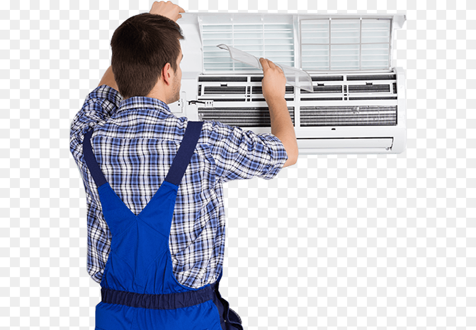 Male Technician Repairing And Cleaning Ac Ac Repairing Adult, Man, Person, Device Free Transparent Png