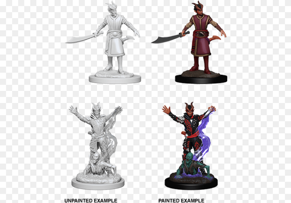 Male Tiefling Warlock 4 Nolzur39s Marvelous Miniatures Tiefling, Figurine, Weapon, Sword, Person Free Png