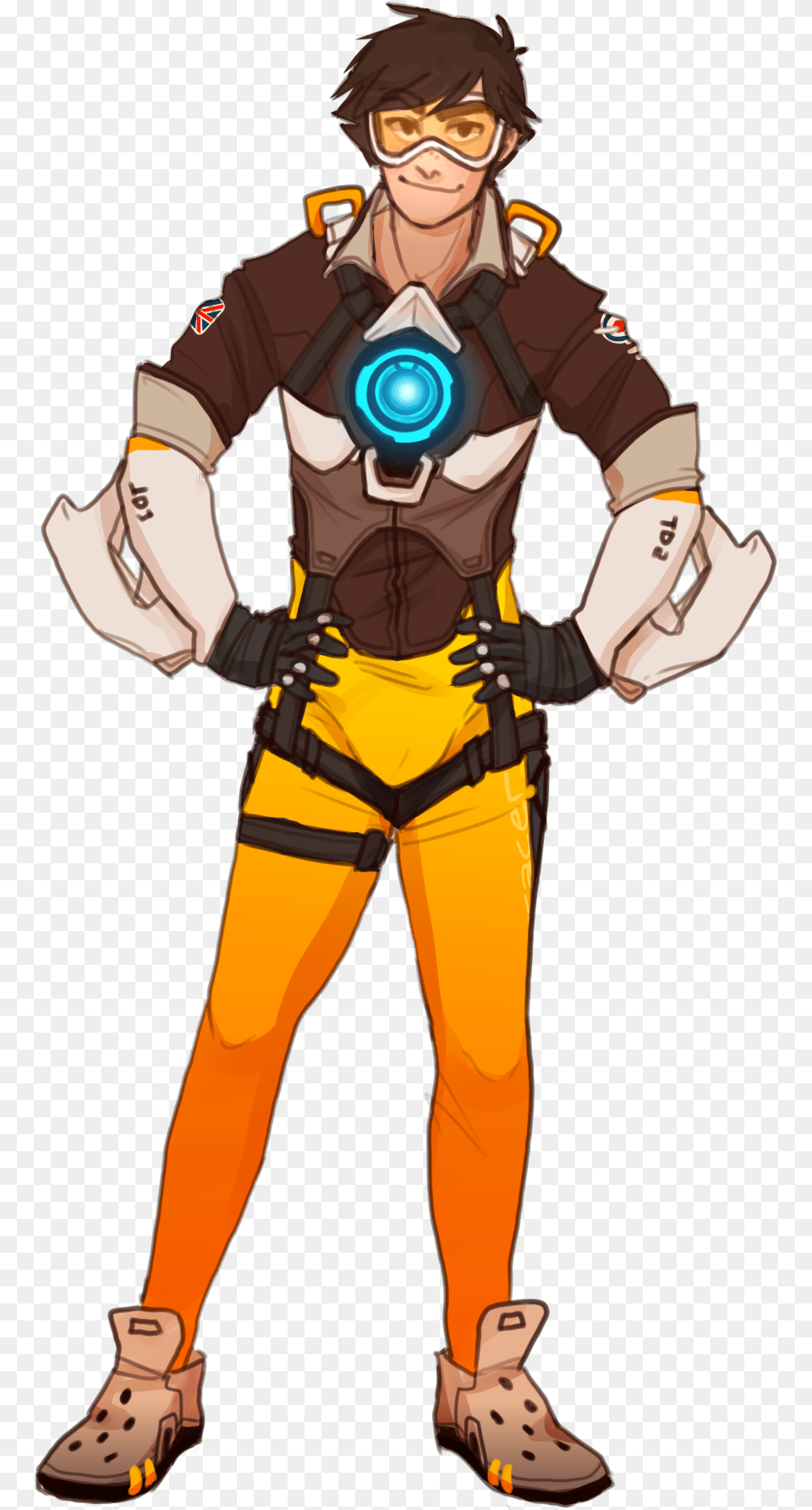 Male Tracer Overwatchjust A Sketch I Have A Thing Male Tracer Overwatch, Book, Publication, Comics, Adult Png Image