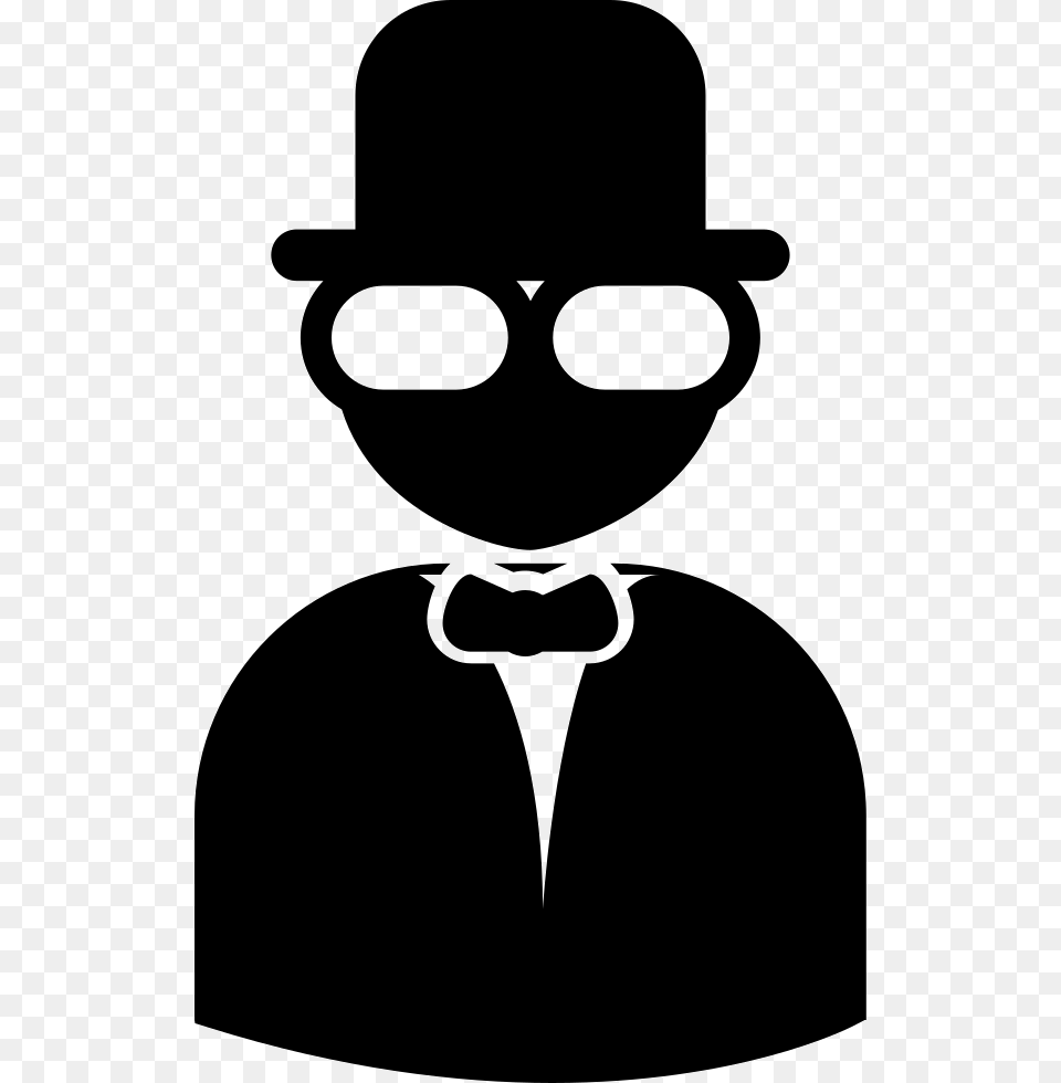 Male With Hat Suit And Tie Comments Icon Laki Laki, Stencil, Clothing, Adult, Female Png Image