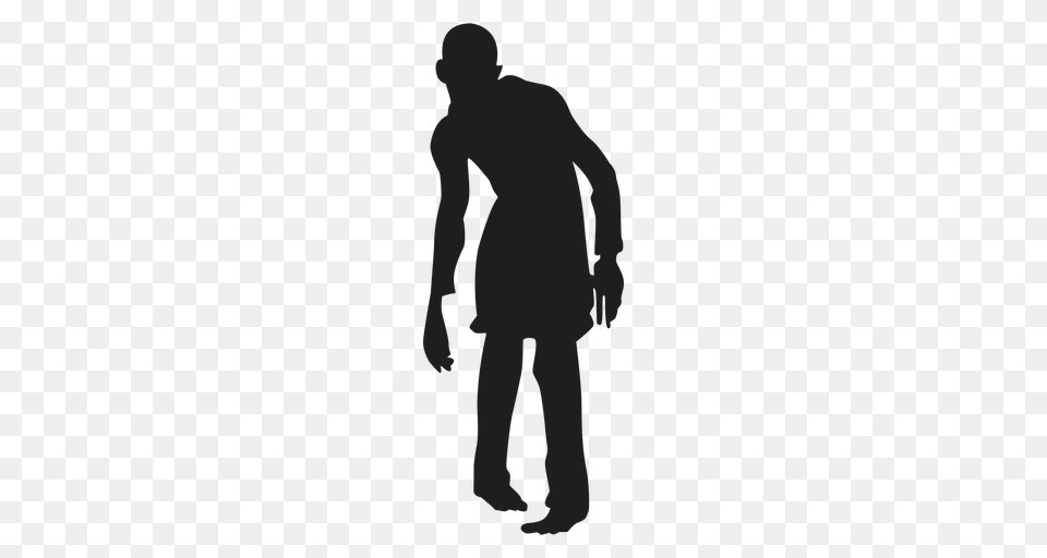 Male Zombie Silhouette, Adult, Man, Person, Head Free Transparent Png