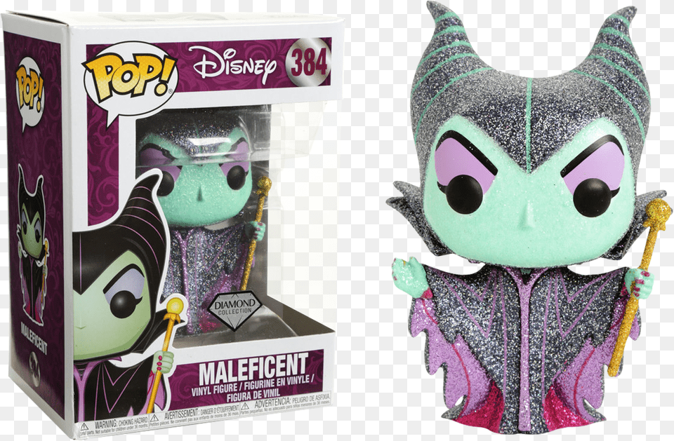 Maleficent Diamond Glitter Us Exclusive Pop Vinyl Figure Funko Pop Maleficent Diamond, Plush, Toy, Person, Face Free Transparent Png