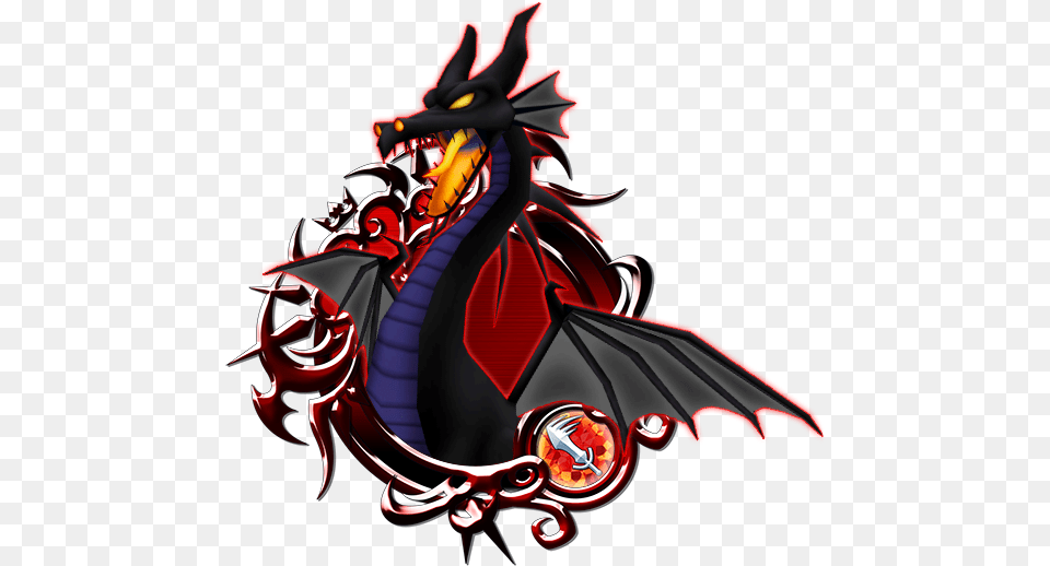 Maleficent Kingdom Hearts Union X Medals Roxas, Dragon Png Image