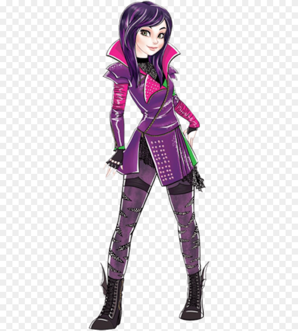 Maleficent Voiced By Dove Cameron Is The Protagonist Disney Descendants Mal Cartoon, Book, Clothing, Comics, Costume Free Png