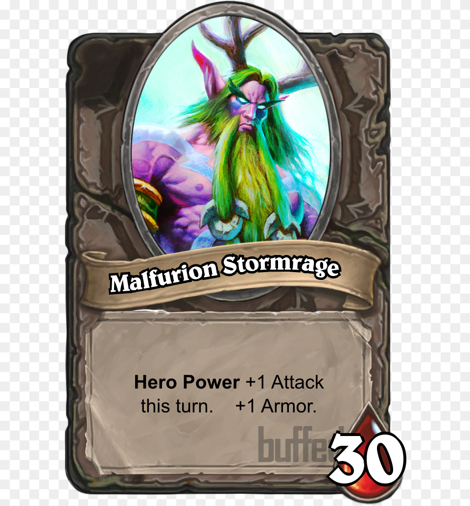 Malfurion Stormrage Hero Card Hearthstone Database Hearthstone Druid Hero, Adult, Person, Female, Woman Free Transparent Png