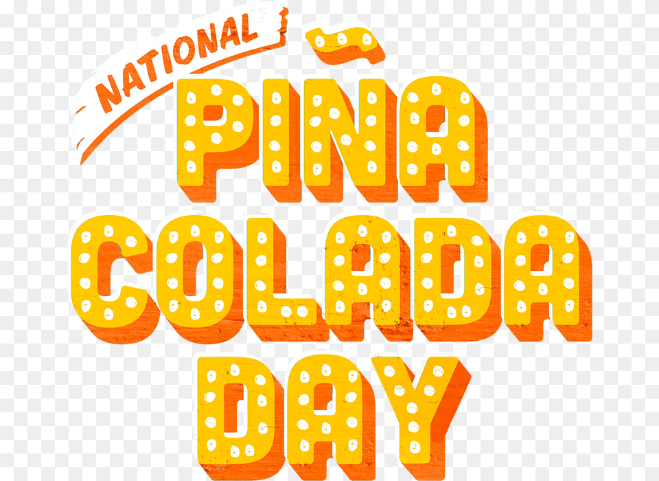 Malibu Pina Colada Day, Text Free Png Download