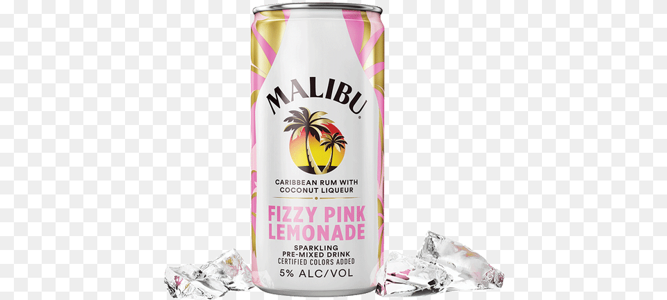 Malibu Pink Lemonade Cocktail Rtd Malibu Pina Colada Cans, Tin, Can Free Transparent Png
