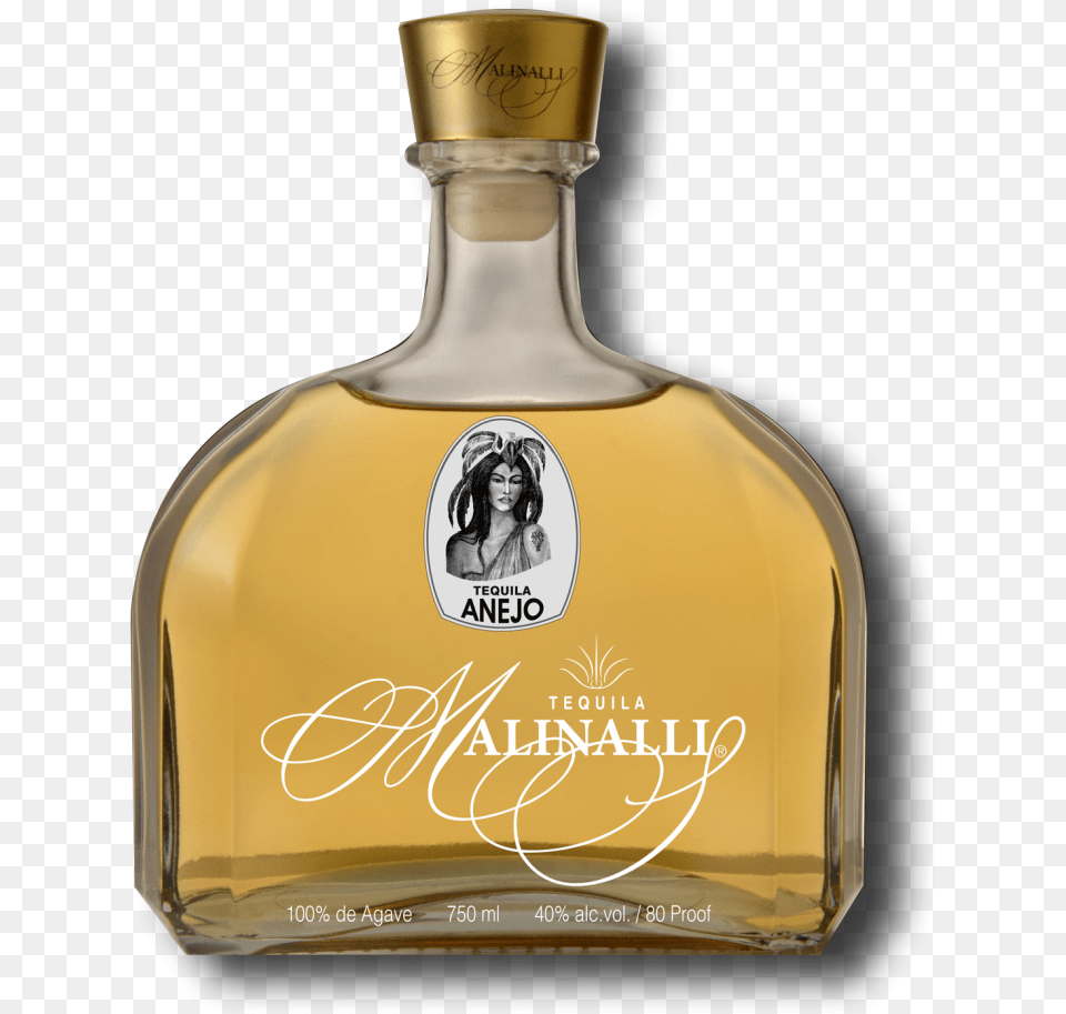 Malinalli Anejo Glass Bottle, Alcohol, Beverage, Tequila, Liquor Free Transparent Png