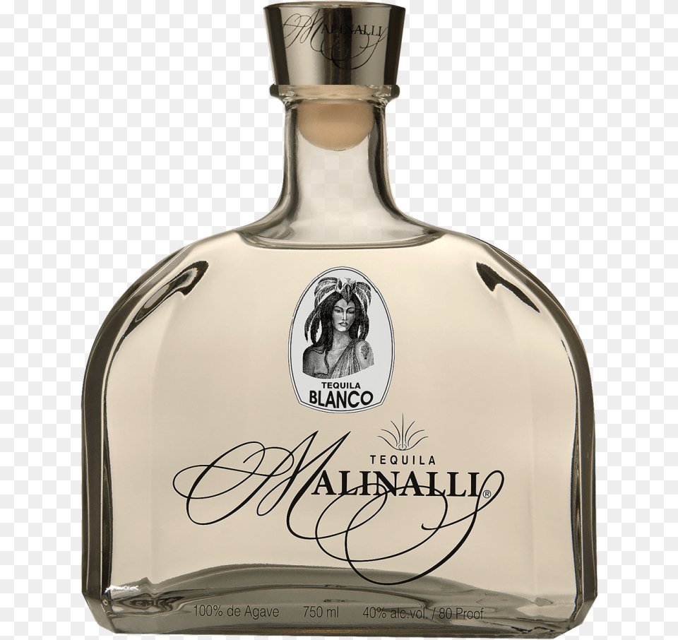 Malinalli Tequila Blanco Glass Bottle, Alcohol, Beverage, Liquor, Adult Free Transparent Png
