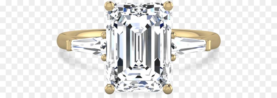 Malory Emerald Cut Engagement Ring Engagement Ring, Accessories, Diamond, Gemstone, Jewelry Free Png Download