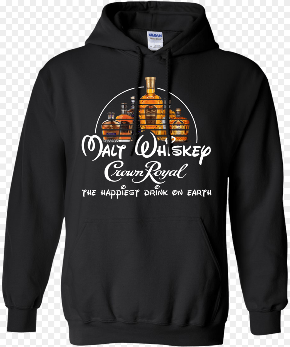 Malt Whiskey Crown Royal The Happiest Drink On Earth No Such Thing As A Fish Hoodie, Clothing, Knitwear, Sweater, Sweatshirt Png Image