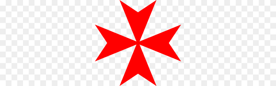 Malta Red Cross Clip Art, Star Symbol, Symbol, Leaf, Plant Png