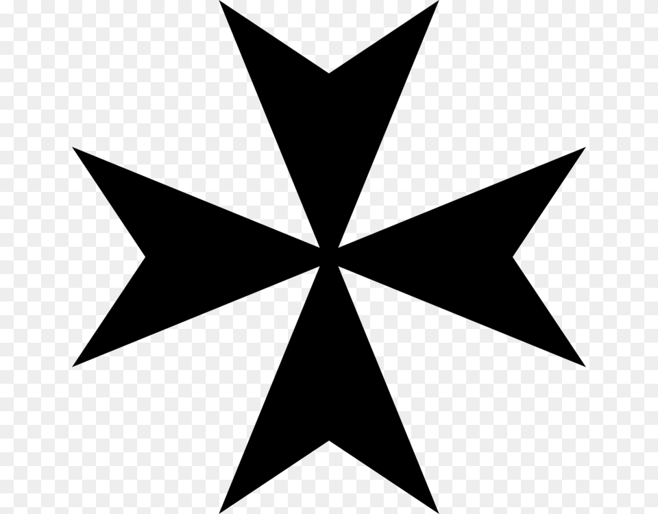 Maltese Cross Christian Cross Malta Byzantine Cross Free, Gray Png Image