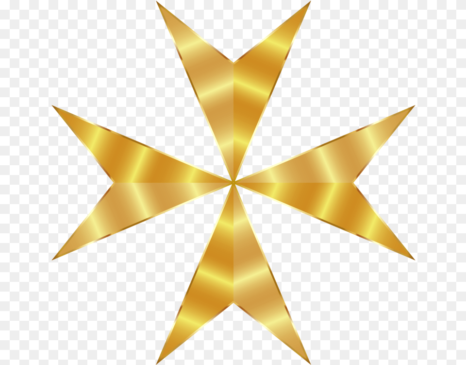 Maltese Cross Christian Gold Maltese Cross Gold, Lighting, Star Symbol, Symbol, Nature Png Image