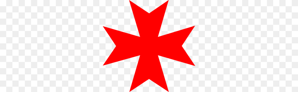 Maltese Cross Clip Art, Star Symbol, Symbol, Leaf, Plant Free Png Download