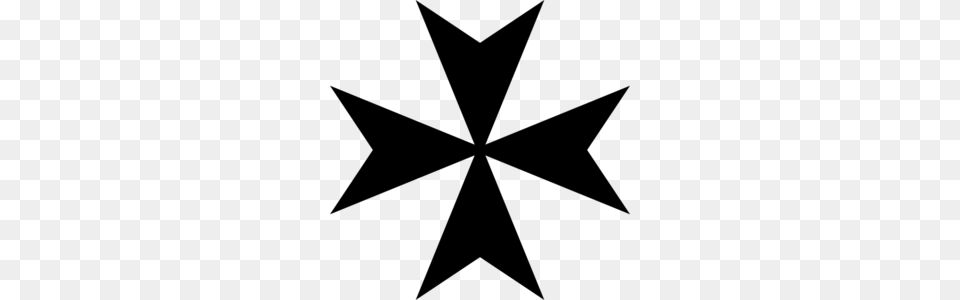 Maltese Cross Clip Art, Gray Free Transparent Png