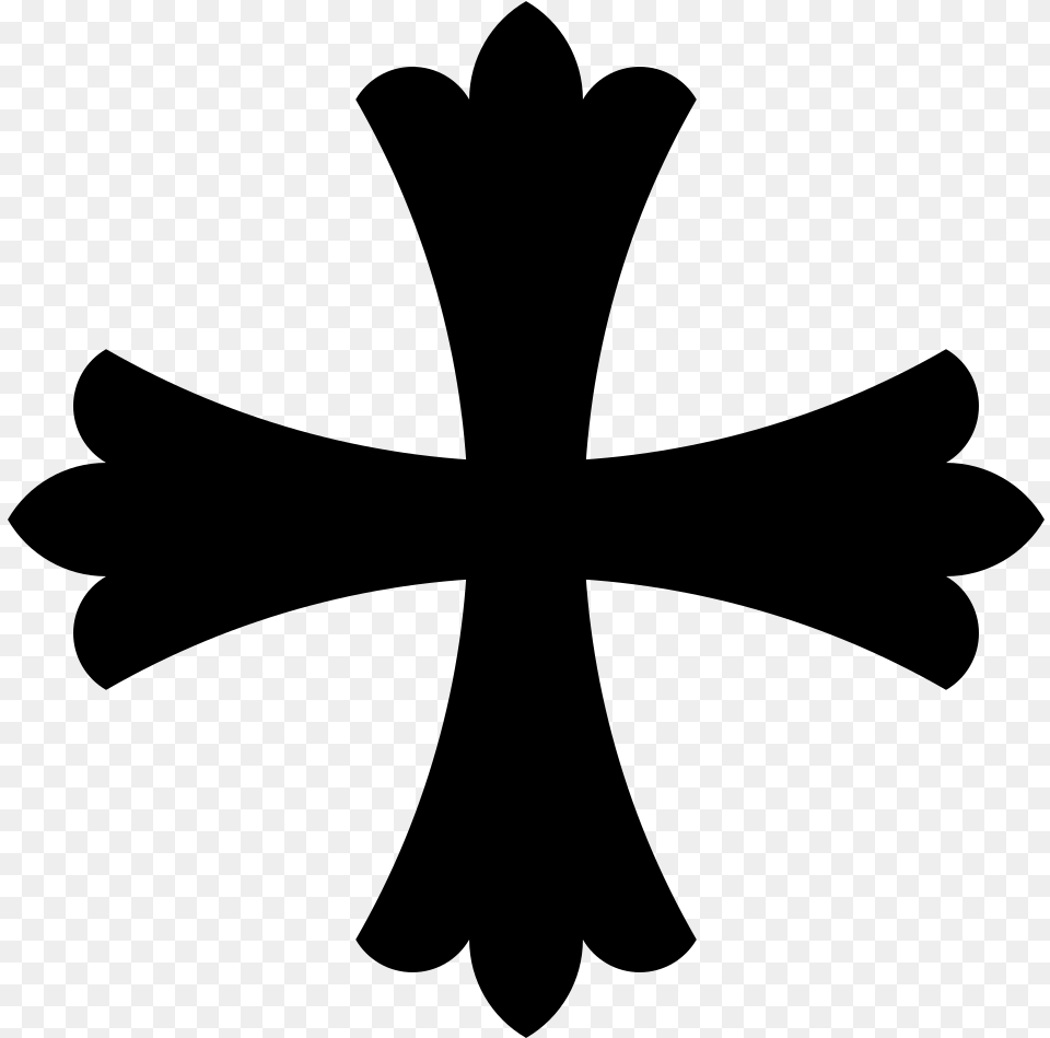Maltese Cross Cruz De La Cruzada, Gray Free Png